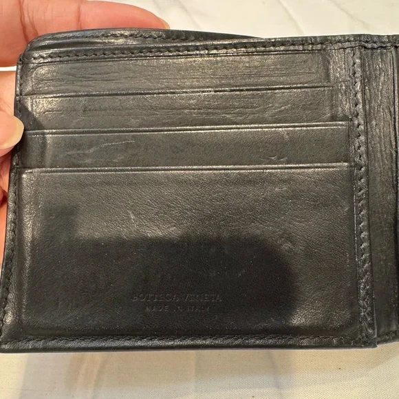 Authentic Bottega Veneta Black Woven Leather Wallet - Picture 9 of 15